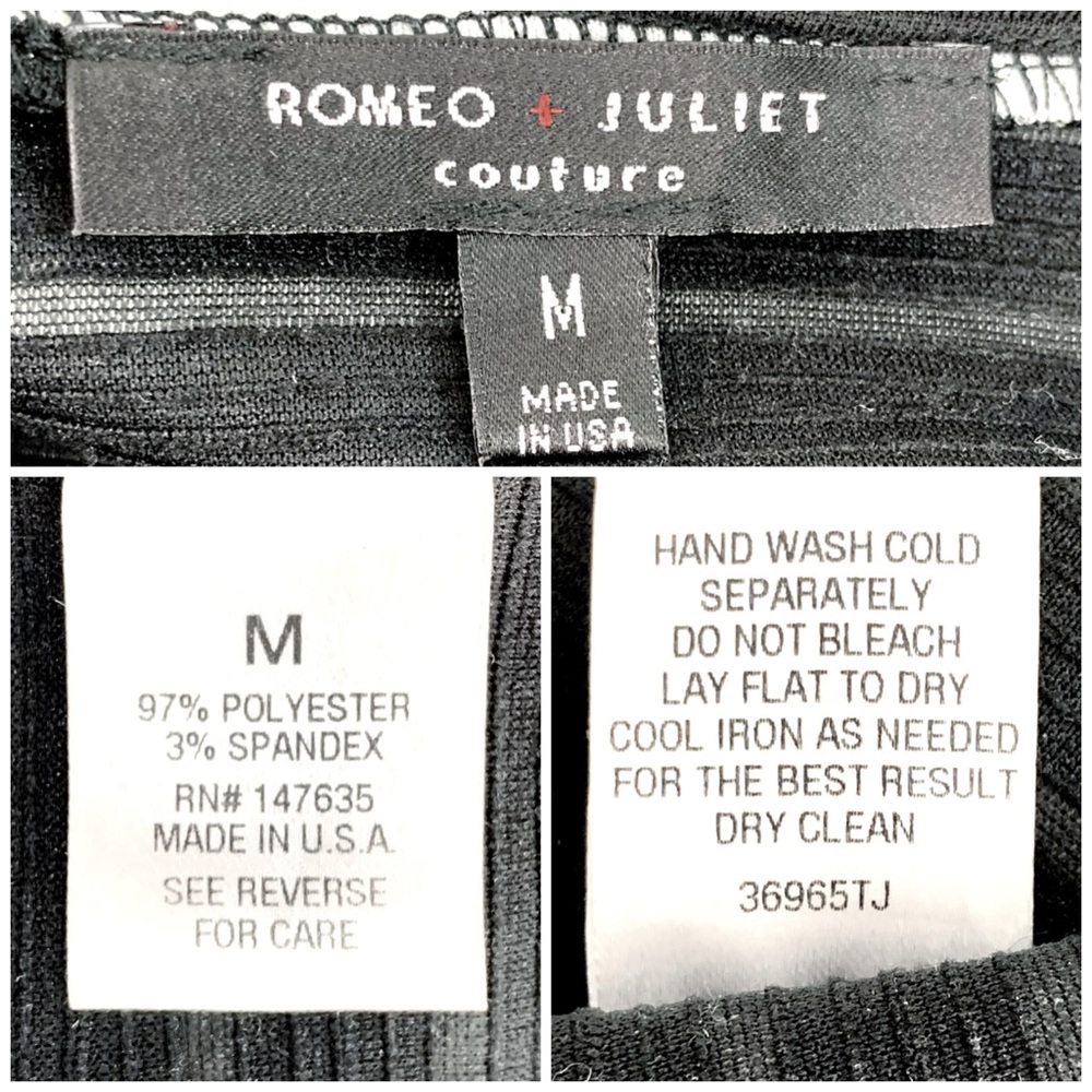 Romeo + Juliet Couture Blk White Stripe Knit Skirt - Picture 7 of 7